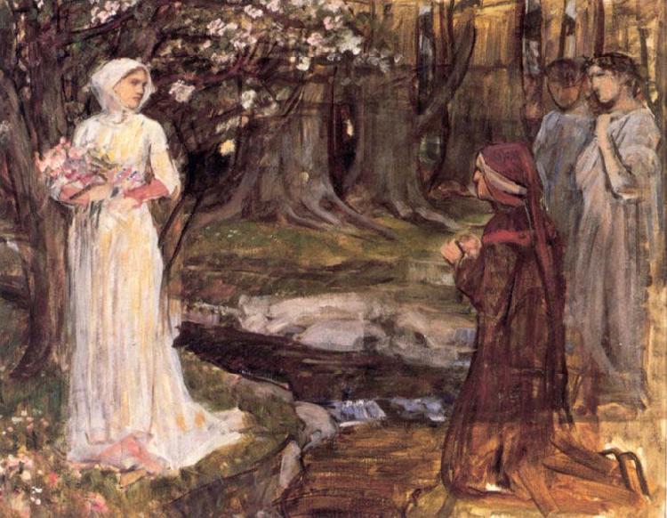 John William Waterhouse Dante and Beatrice china oil painting image